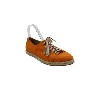 M Gemi Womens Lace Up Round Toe Low Top Sneakers Orange Canvas Size 39.5